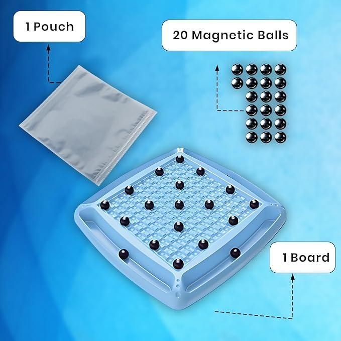 Magnetic Battle Chess Game with 20 Steel Balls ? Strategy Board Game for Family