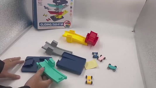 DIY Multilevel Racetrack Glider on Building Block Toys